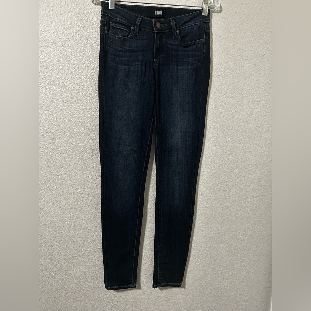 PAIGE Size 26 skinny jean dark denim. EUC.